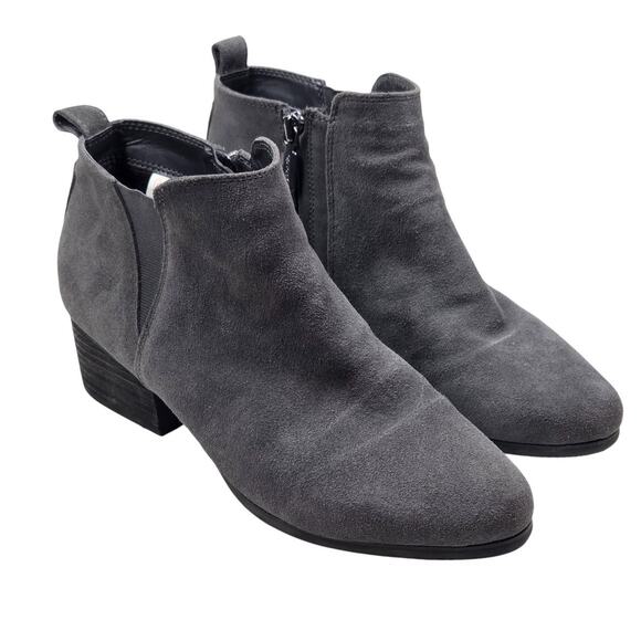 Blondo Villa Waterproof Gray Suede Ankle Booties Side Zip Women’s 8.5 - Picture 1 of 12